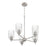 Craftmade Lyndsey 5 Light Chandelier, Nickel/Clear Textured