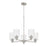 Craftmade Lyndsey 5 Light Chandelier, Nickel/Clear Textured
