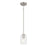 Craftmade Lyndsey 1 Light Mini Pendant, Nickel/Clear Textured