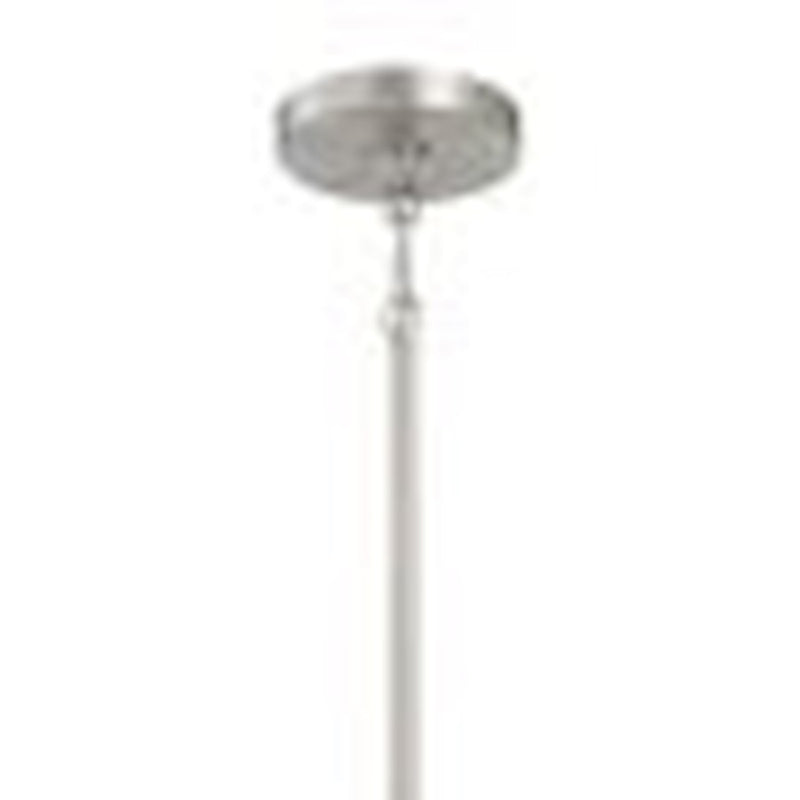 Craftmade Lyndsey 1 Light Mini Pendant, Nickel/Clear Textured