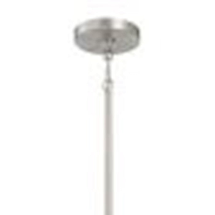 Craftmade Lyndsey 1 Light Mini Pendant, Nickel/Clear Textured