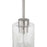 Craftmade Lyndsey 1 Light Mini Pendant, Nickel/Clear Textured