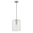 Craftmade Lyndsey 1 Light Pendant, Nickel/Clear Textured - 60292-BNK