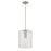 Craftmade Lyndsey 1 Light Pendant, Nickel/Clear Textured