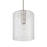 Craftmade Lyndsey 1 Light Pendant, Nickel/Clear Textured