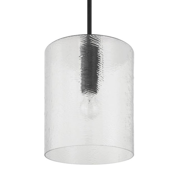 Craftmade Lyndsey 1 Light Pendant, Black/Clear Textured