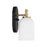 Craftmade Council 1 Light Wall Sconce, Black/Brass/White Frosted