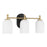 Craftmade Council 3 Light Vanity, Black/Brass/White Frosted