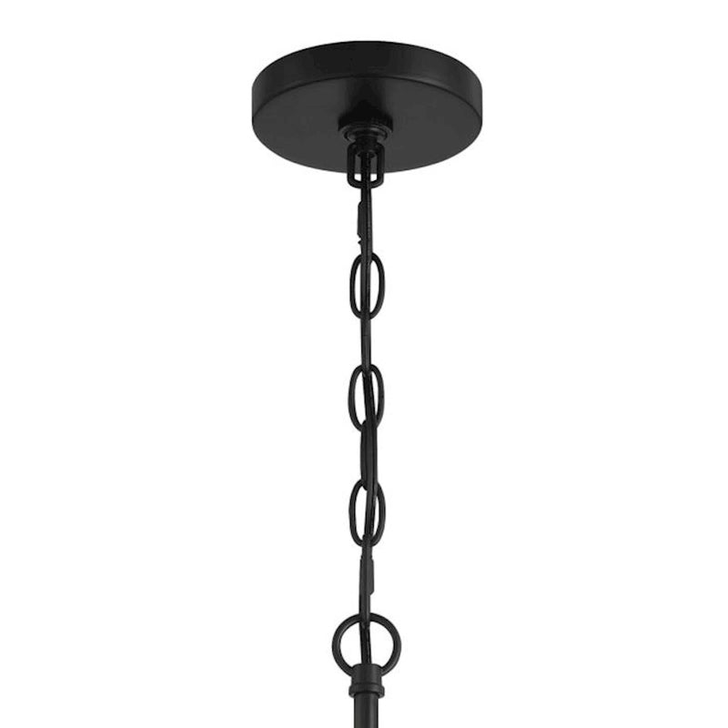 Craftmade Council 3 Light Chandelier, Black/Brass/White Frosted