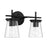 Craftmade Connell 2 Light Vanity, Black/Clear