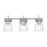 Craftmade Connell 3 Light Vanity, Nickel/Clear
