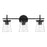 Craftmade Connell 3 Light Vanity, Black/Clear - 60403-FB