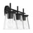 Craftmade Connell 3 Light Vanity, Black/Clear