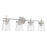 Craftmade Connell 4 Light Vanity, Nickel/Clear
