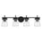 Craftmade Connell 4 Light Vanity, Black/Clear