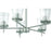 Craftmade Connell 5 Light Chandelier, Nickel/Clear