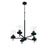 Craftmade Connell 5 Light Chandelier, Black/Clear