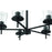 Craftmade Connell 5 Light Chandelier, Black/Clear