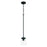 Craftmade Connell 1 Light Mini Pendant, Black/Clear - 60491-FB