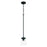 Craftmade Connell 1 Light Mini Pendant, Black/Clear