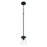 Craftmade Connell 1 Light Mini Pendant, Black/Clear