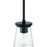 Craftmade Connell 1 Light Mini Pendant, Black/Clear