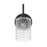 Craftmade Claire 1 Light Wall Sconce, Black/Clear Bubble