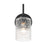 Craftmade Claire 1 Light Wall Sconce, Black/Clear Bubble