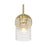 Craftmade Claire 1 Light Wall Sconce, Brass/Clear Bubble