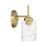 Craftmade Claire 1 Light Wall Sconce, Brass/Clear Bubble