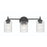 Craftmade Claire 3 Light Vanity, Black/Clear Bubble