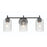 Craftmade Claire 3 Light Vanity, Black/Clear Bubble