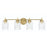 Craftmade Claire 4 Light Vanity, Brass/Clear Bubble - 60504-SB