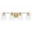 Craftmade Claire 4 Light Vanity, Brass/Clear Bubble