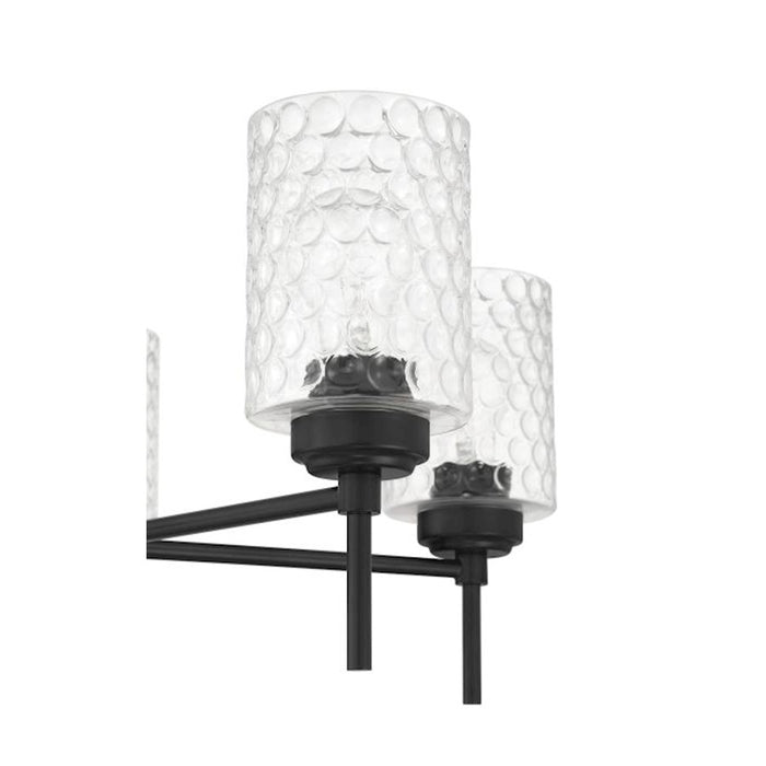 Craftmade Claire 5 Light Chandelier, Black/Clear Bubble