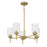 Craftmade Claire 5 Light Chandelier, Brass/Clear Bubble - 60525-SB