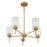 Craftmade Claire 5 Light Chandelier, Brass/Clear Bubble