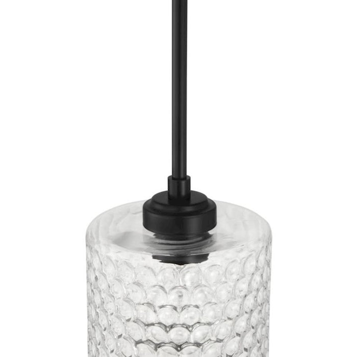 Craftmade Claire 1 Light Mini Pendant, Black/Clear Bubble