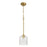 Craftmade Claire 1 Light Mini Pendant, Brass/Clear Bubble - 60591-SB
