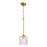 Craftmade Claire 1 Light Mini Pendant, Brass/Clear Bubble