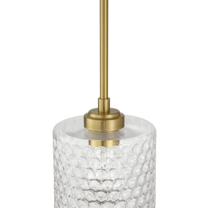Craftmade Claire 1 Light Mini Pendant, Brass/Clear Bubble