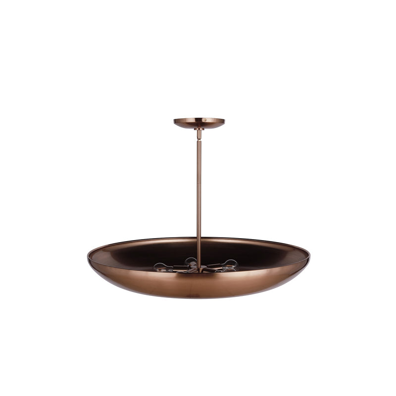 Craftmade Isabel 5 Light Semi-Flush, Satin Brass/Satin Brass