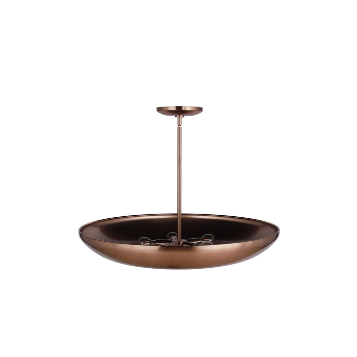 Craftmade Isabel 5 Light Semi-Flush, Satin Brass/Satin Brass