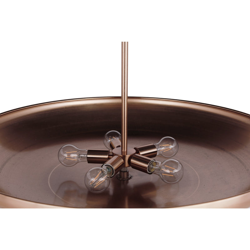 Craftmade Isabel 5 Light Semi-Flush, Satin Brass/Satin Brass