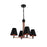 Craftmade Blake 4 Light Chandelier, Black/Brass/Black