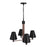 Craftmade Blake 4 Light Chandelier, Black/Brass/Black