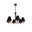 Craftmade Blake 6 Light Chandelier, Flat Black/Satin Brass - 60926-FBSB