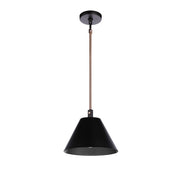 Craftmade Blake 1 Light Pendant, Flat Black/Satin Brass/Flat Black - 60991-FBSB