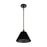 Craftmade Blake 1 Light Pendant, Flat Black/Satin Brass/Flat Black