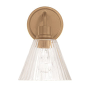 Craftmade Pleated 1 Light Wall Sconce, Premium Bronze/Clear Pleated - 61101-CPZ
